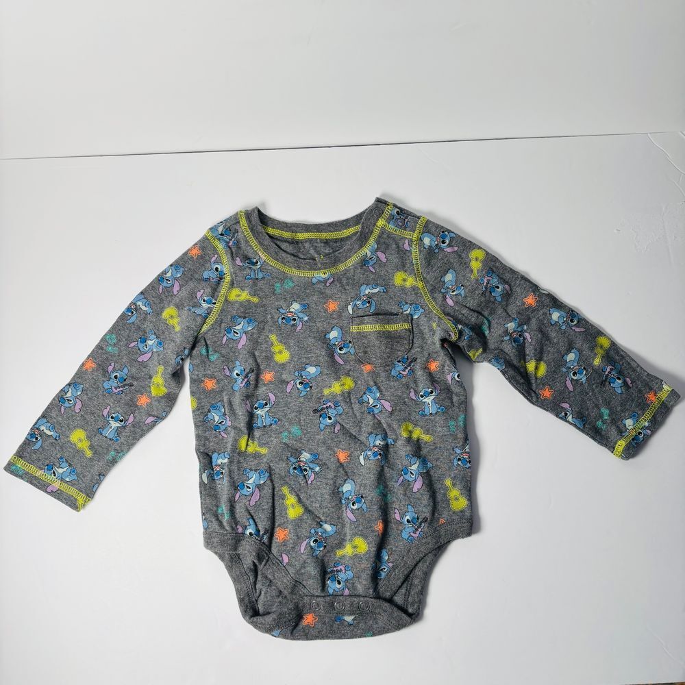Disney Store Stitch Baby Bodysuit Cuddly‎ Lilo & Stitch Cotton Size 18-24 Mo